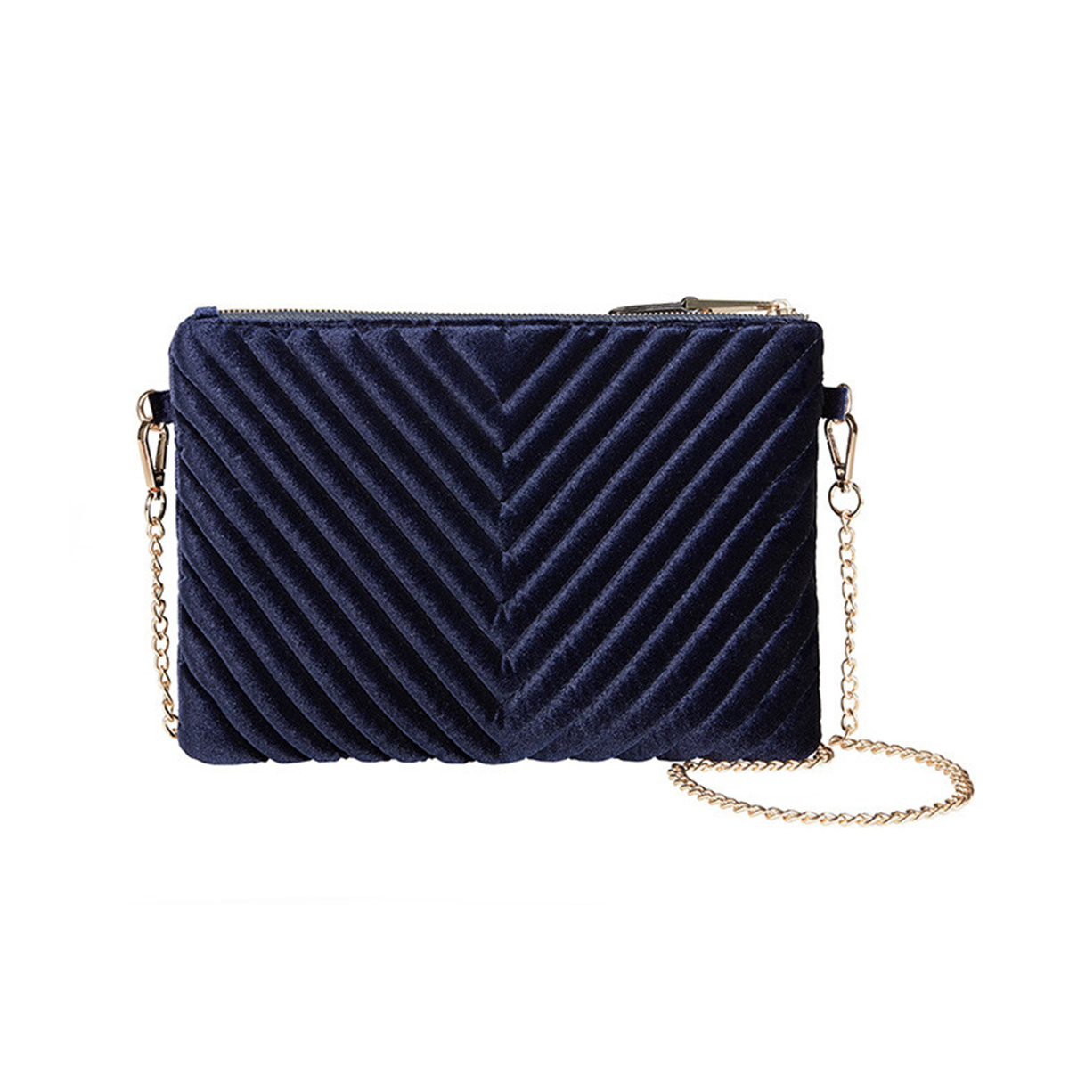 Quilted Velvet Shoulder Bag
